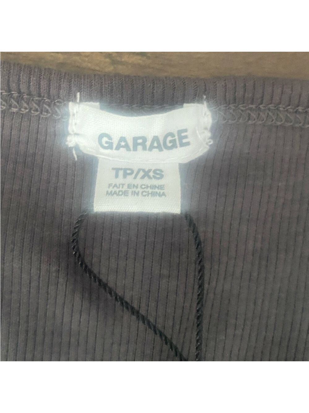 Garage Gray Ribbed Sleeveless Top Extra Small New With Tags - Picture 4 of 11